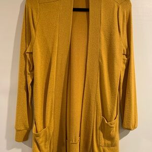 Market & Spruce Mustard Yellow Knit Cardigan